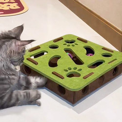 Cat Toys for Self-Entertainment, Boredom Relief, Educational Maze, Felt Box, Cat Teaser Bell Ball, Interactive Pet Supplies