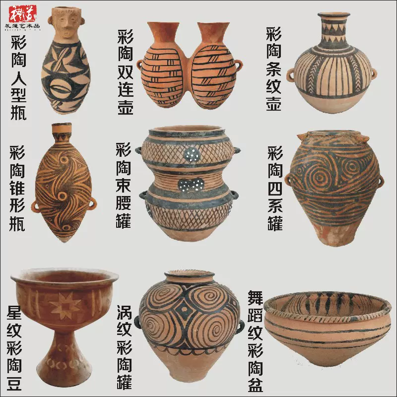 仿古陶瓷酒器壶陶罐陶瓶陶器鬲鬶黑陶彩陶鼎做旧唐三彩古陶尊摆件-Taobao