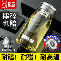 Novan's New Large Belly Cup, Thickened Glass Cup, Transparent Single-Layer Tea Cup, High Borosilicate Glass, Large Capacity Tea Cup