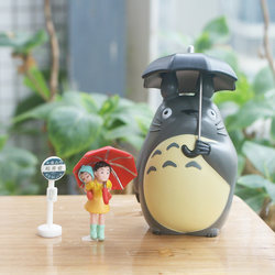 Japanese-Style Healing Cat Set, Small Cat Figurines, Desktop Micro-Landscape, Cake Decoration, Signpost, Umbrella, Car Decoration