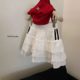 Sweet and cool versatile sporty style elastic waist short cake skirt for women's spring and summer American A-line white short skirt trendy