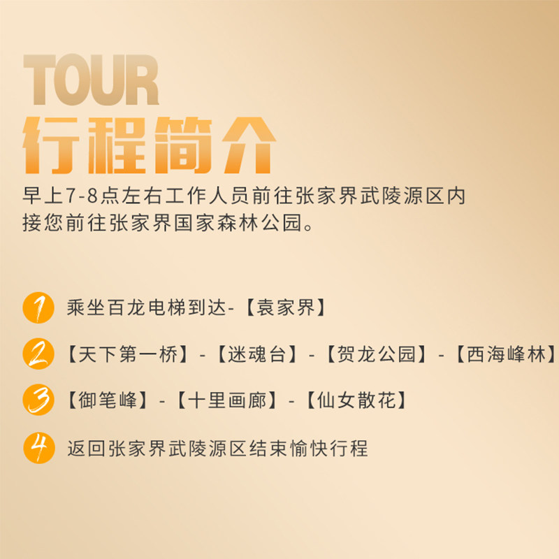 【购物退全款】张家界国家森林公园1日游武陵源风景名胜区16人团