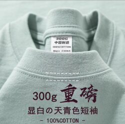 300g High-Quality Xinjiang Cotton Heavyweight Pure White Opaque Short-Sleeve T-Shirt for Men, Loose Casual Base Shirt Top for Women, Summer