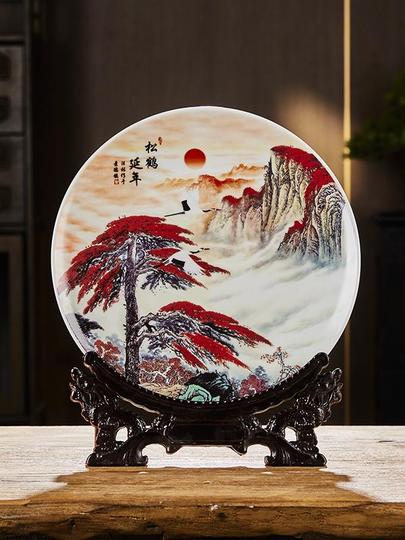 景徳鎮 八仙過海陶板画 応接間 書斎 装飾品 工芸品 美術品 置物 景徳鎮 八仙過海陶板画 応接間 書斎 装飾品 工芸品 美術品 置物