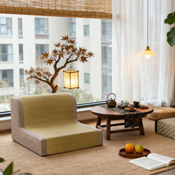 Japanese Tatami Straw Mat and Room Chair, Balcony Bay Window Floor Chair, Home Simple Legless Chair, Living Room Small Sofa Chair