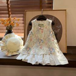 Girls' Dress Summer 2026 Sleeveless New Style Princess Fashionable Sweet Children's Tulip Vest Dress