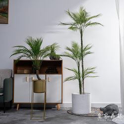 Nordic ins Style Artificial Areca Palm Green Plant Fake Tree Potted Palm Tree Clothing Store Mall Landscaping Decoration Ornament
