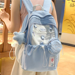 School Bag Junior High School Backpack for Girls 2024 Primary School Students Summer High School Large Capacity Versatile Travel Backpack Computer Bag