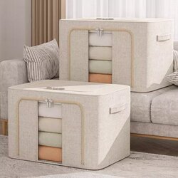 Seasonal Clothes and Quilt Storage Box, Large-Capacity Wardrobe Organizer, Fabric Foldable Storage Basket, Oxford Fabric