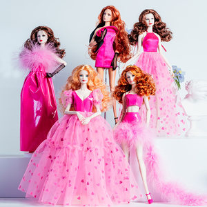 
50% off for the second item] Supermodel doll dress pink series Heavy Industry daddy dresses fashionable girls toys