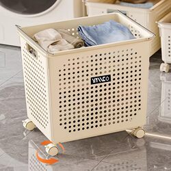 Dirty Laundry Basket for Home Use, Dirty Clothes Storage Basket, Bathroom Cabinet Under-Shelf Cart, Laundry Basket, Sock Storage Rack