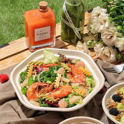 Disposable Hexagonal Bowl, Light Food Takeaway Box, Salad Bowl, Biodegradable Fat-Reducing Meal Box, Takeaway Pasta Pulp Lunch Box