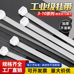 Nylon Cable Ties, Plastic Binding, Anti-Aging, Black, High-Strength Fastening Tensioner, Large Size Straps