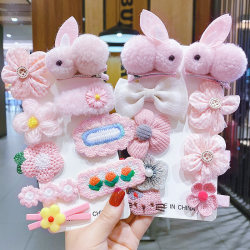 Baby Hair Clips, Children's Rabbit Hairpins, Plush Hair Accessories, Girls' Hair Clips for Bangs, Non-Damaging to Hair, Cute Girl Hair Ornaments