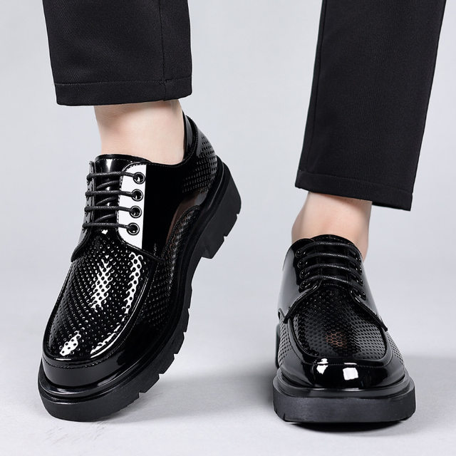 High-end men's height-increasing shoes, summer men's height-increasing ...