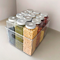 Grain Storage Box for Miscellaneous Grains and Cereals, Kitchen Spice Sealed Transparent Jar, Moisture-Proof and Insect-Proof, Household Storage Essentials