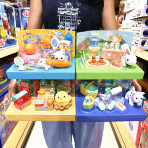 
Little rabbit cat puppy simulated feeding care pet villa cabin bedroom bathroom play house children's toys