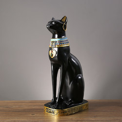 Egyptian Cat Lucky Cat Vintage Ornament Living Room Entrance Home Desktop Study Retro Decoration Creative Display