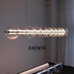 Italian Luce Sferica Restaurant Chandelier Designer Studio Desk Linear Touch-Controlled Chandelier