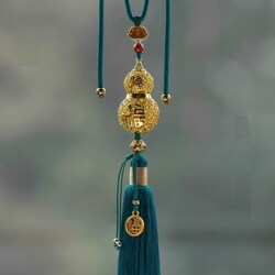 Car Decorative Ornaments, High-End Safety Gourd Car Tassels, Car Rearview Mirror Hanging Decorations