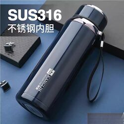 316 Stainless Steel Large-Capacity Thermos Cup for Men and Women, Outdoor Portable Fitness Business Tea Cup, Car-Mounted 1000ml