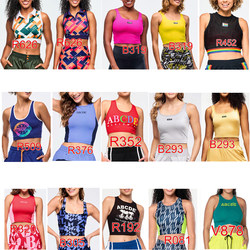 Zwzb Fitness Clothing Tight-Fitting Short Tank Top T-Shirt R192 293 320 352 376 452 319 626