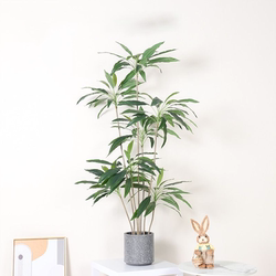 Simulated Green Plants, Simulated Green Velvet Indoor Living Room Floor-Standing Potted Plants, Simulated Plants for Landscaping and Decorative Ornaments