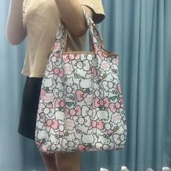 Cute Cartoon Foldable Eco-Friendly Shopping Bag Portable Tote Bag Supermarket Waterproof Storage Bag Lightweight Grocery Bag Medium Size