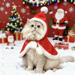 Cat Christmas Clothes, Cute Little Red Riding Hood Cape, Warm Cloak, Pet Dog New Year Costume, Photo Props