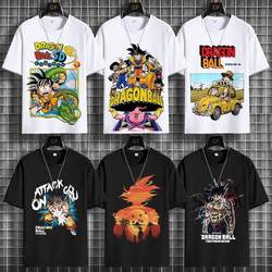 Dragon Ball T-Shirt Featuring Akira Toriyama's Commemorative Anime Merchandise, Goku Collaboration, Oversized Loose Short-Sleeve T-Shirt, Summer Trendy Tee