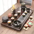 bàn trà điện tử Bộ trà Kung Fu hộ gia đình khay trà gốm không cần bếp từ Bộ bàn trà nhỏ loại thoát nước tách trà bàn trà điện