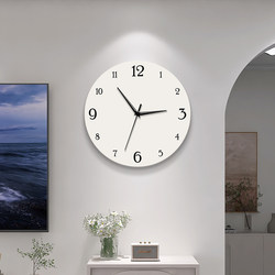 Wall Clock for Living Room and Dining Room, Home Use, Stylish Clock, Light Luxury, Modern Minimalist Wall-Mounted Silent Clock, Extremely Simple Black and White Gray Clock