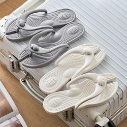 Japanese Travel Folding Sandals for Men, Portable Flip-Flops for Business Trips, Hotel Bathroom Outdoor Wear, Couple's Sandals for Women