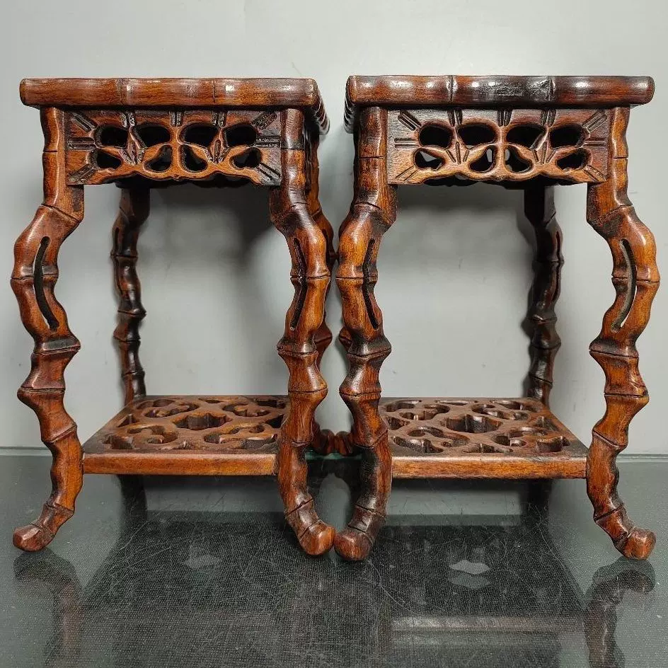 有款哥窑鹿耳瓶 有款哥窑鹿耳瓶 哥窑满开片五彩人物双兽