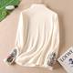 Half turtleneck double-sided German velvet bottoming shirt for women in autumn and winter new style Chinese style embroidery thickened warm top mother's wear