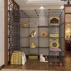 Cat Cage with Extra Large Free Space, Indoor Home Cat House, Luxury Cat House, Large Cat Cage, Cat Cage Without Cat, Multi-Layer Cat Villa