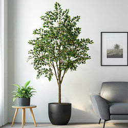 Large Artificial Ficus Tree Plant, Fake Tree for Indoor Living Room, Shop, High-End Bionic Green Plant Decoration, Floor-Standing Ornament