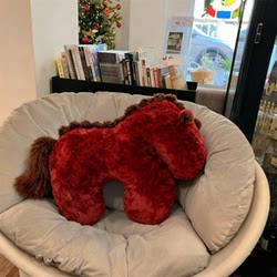Little Horse Pillow, Red Year of the Horse Plush Toy Gift Cushion, New Year Decoration for Living Room Sofa, Zodiac Plush Doll