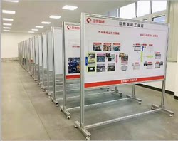 Mobile Aluminum Alloy Workshop Signboard Whiteboard Stand-Type Double-Sided Magnetic Writing Board Factory Production Management Panel