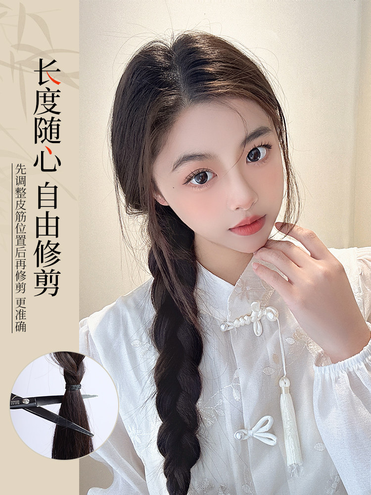 HOUYAN Parrucca Sintetica Nera Lunga Liscia Parrucca Da Festa Nera Con Frangetta Anime Cosplay Lolita Acquista In Modo Economico - Spedizione Gratuita, Recensioni Reali Con Foto - Foto 5