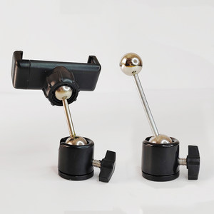 
1/4 double ball aluminum alloy gimbal 17mm ball head clamp base 360 ​​degree rotating universal live broadcast bracket accessories
