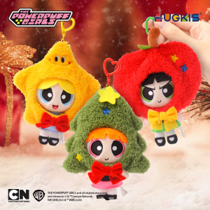 
HUGKIS Powerpuff Girls Christmas tree doll gift box plush pendant for girls Christmas gifts