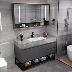 Light luxury slate ceramic basin bathroom cabinet combination modern simple washbasin bathroom powder room washstand set