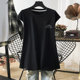 Hong Kong style casual vest top black loose round neck down shoulder sleeveless T-shirt for women's vest summer wear ins trendy and cool