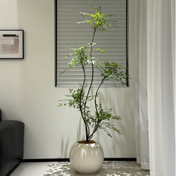 Simulated Green Plant, Nandina Bamboo, Indoor Living Room Large Floor-Standing Ornament, High-End Light Luxury Fake Potted Plant, Artificial Plant