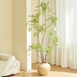 Artificial Green Plant Nandina Bamboo High-End Light Luxury Fake Plant Indoor Living Room Clothing Store Model Room Floor-Standing Decorative Ornament