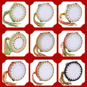 
Esmilada Tambourine Ballet Dance Props Hand drum Kindergarten Musical Instruments Uyghur Xinjiang Dance Streamer Children's Drum
