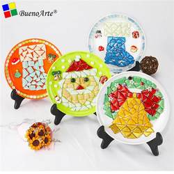 Christmas DIY children's creative on-site parent-child handmade set mosaic shell collage tray material package