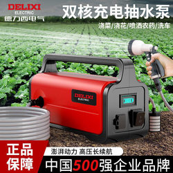Delixi Outdoor Vegetable Watering Device, Agricultural Irrigation Pump for Vegetable Fields, Small Rechargeable Self-Priming Water Pump, Car Washing Machine