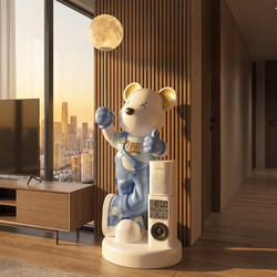 2026 New Violent Bear Starry Sky Projection Lamp Ornament for Living Room, Light Luxury Tv Cabinet, Creative and Personalized Home Decoration